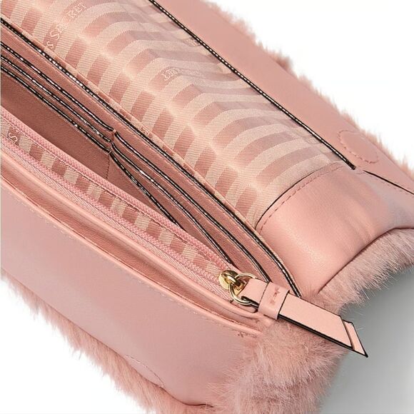 Pink Faux Fur Phone Wristlet - Picture 2 of 3